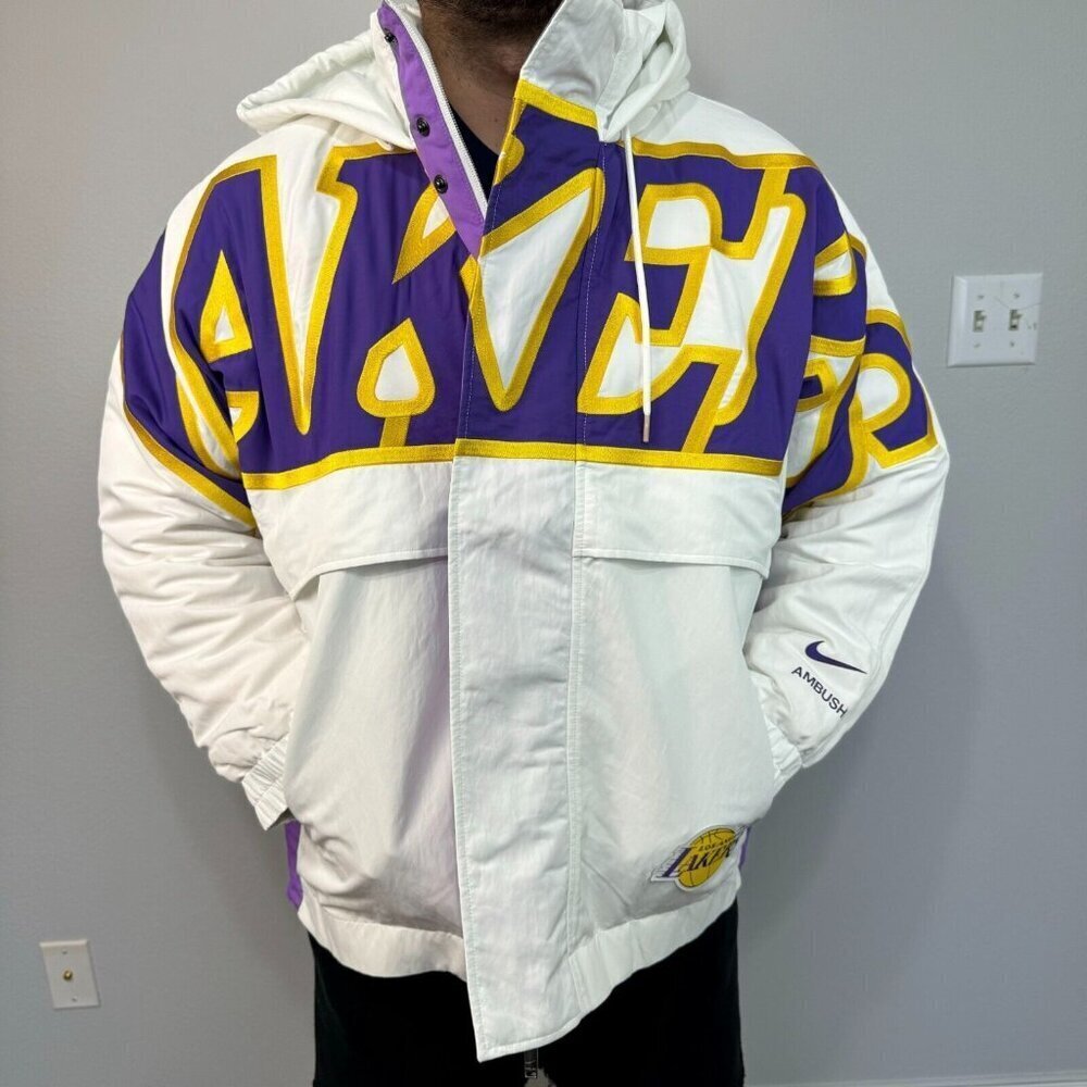 Nike x AMBUSH NBA Collection Unisex Lakers‎ Jacket Nylon White Multi Size Small